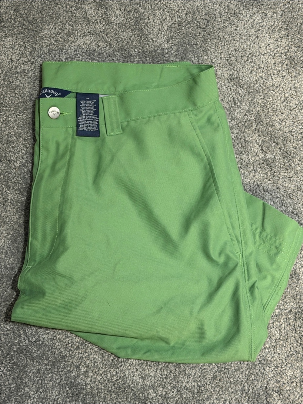 Callaway Men’s 34” Green Performance Golf Shorts